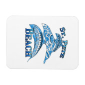 St. Pete Florida Beach Vacation Tribal Dolphins Magneet (Horizontaal)