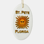 St. Pete Florida Sun Logo Keramisch Ornament (Rechts)