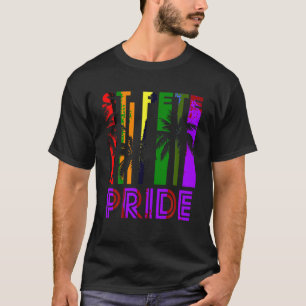 St Pete Pride Gay Pride LGBTQ Regenboog Palm Trees T-shirt