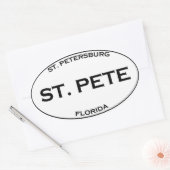 ST. PETE - St. Petersburg Florida Ovale Sticker (Envelop)