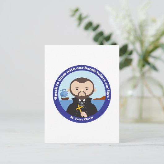 St. Peter Claver Briefkaart (Staand voorkant)