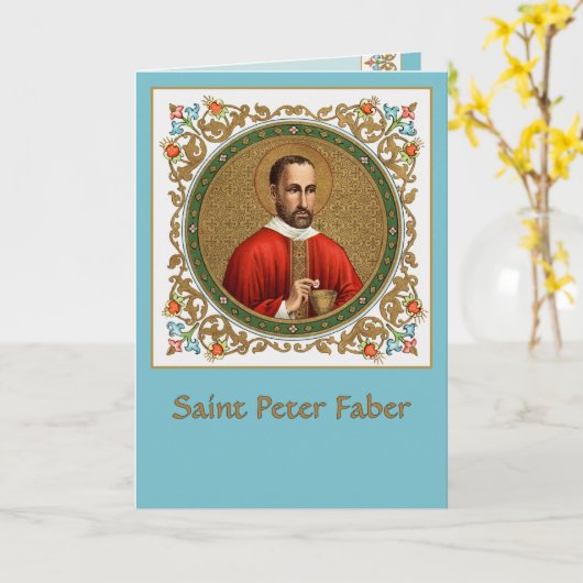 St. Peter Faber (BK 051) Blanco groet/Note Kaart (Gele Bloem)