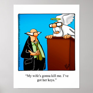St. Peter Humor "Wife's Keys" Poster