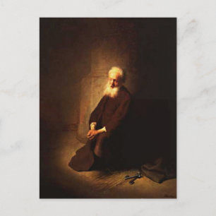 St. Peter in de gevangenis door Rembrandt Briefkaa Briefkaart