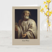 St Peter par Peter Paul Rubens, carte de voeux (Fleur jaune)