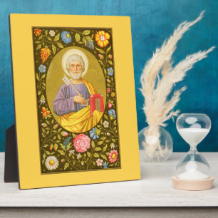 St. Peter (PM 07) 8 x 10 inch Plaque 1 met esel Fotoplaat