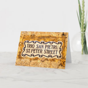 St. Peter Street Sign Malta Kaart