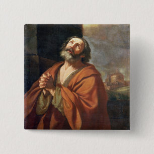 St. Peter Vierkante Button 5,1 Cm
