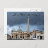 St. Peter's Basicila, Heilige stad Vaticaan Briefkaart (Voorkant / Achterkant)