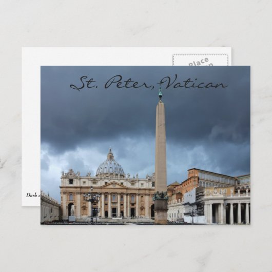 St. Peter's Basicila, Heilige stad Vaticaan Briefkaart (Voorkant / Achterkant)
