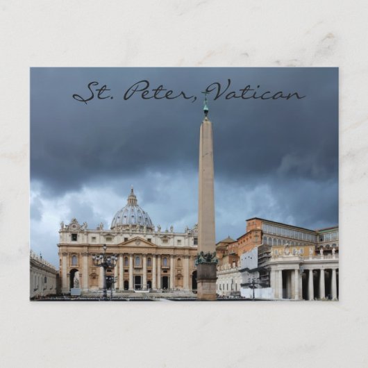 St. Peter's Basicila, Heilige stad Vaticaan Briefkaart (Voorkant)