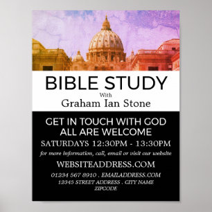 St. Peter's Basilica, Christian Bible Class Advert Poster