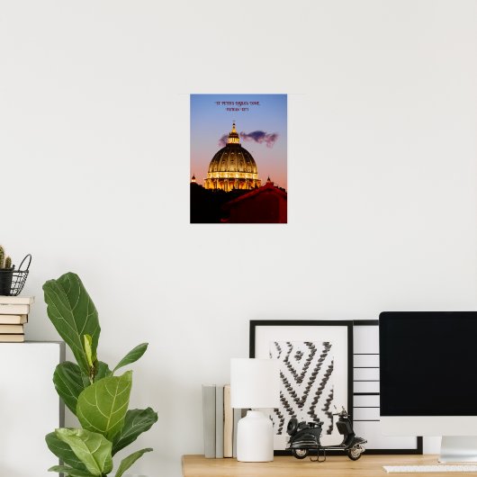 St. Peter's Basilica Dome, Vaticaanstad Poster (Thuiskantoor)