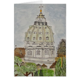 St. Peter's Dome, Rome, Wenskaart Italië