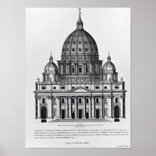 St. Peter's, Rome, gegraveerd door C. Campbell Poster