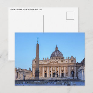 St. Peter's Square in Vaticaanstad - Rome, Italië Briefkaart