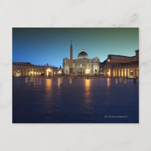 St Peters Square, Rome, Italië Briefkaart