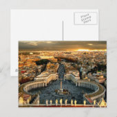 St. Peter's Square Vaticaan Briefkaart (Voorkant / Achterkant)