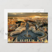 St. Peter's Square Vaticaan Briefkaart (Voorkant / Achterkant)