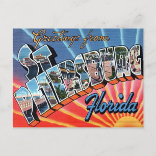 St. Petersburg Florida Grote letter Briefkaart