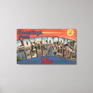 St. Petersburg, Florida - Grote letterscènes 3 Canvas Afdruk