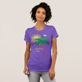 St. Petersburg Florida Palm Tree en Seagull T-Shi T-shirt (Voorkant volledig)