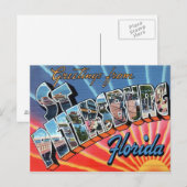 St Petersburg Floride grande lettre carte postale (Devant / Derrière)