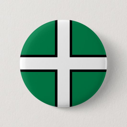 St. Petroc's vlag/vlag van Devon Ronde Button 5,7 Cm (Voorkant)