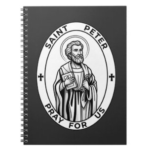 St. Petrus de Apostel Embleem Katholieke Heilige G Notitieboek