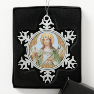 St. Philomena (BK 005) Tin Sneeuwvlok Ornament