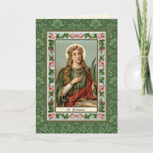 St. Philomena Roze Rozen Palmkoord Kaart