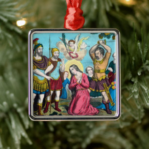St. Philomena wordt onthoofd Metalen Ornament