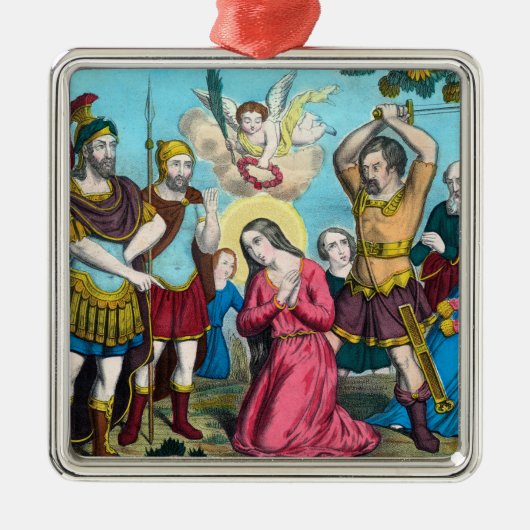 St. Philomena wordt onthoofd Metalen Ornament (Voorkant)