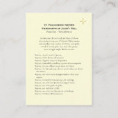 St. Philoumenos the New Hieromartyr Prayer Card Plaatskaartje (Achterkant)