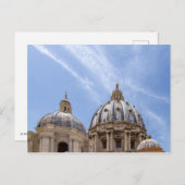 St. Pietersbasiliek koepel close-up zicht in Vatic Briefkaart (Voorkant / Achterkant)