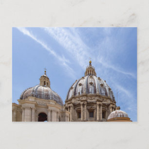 St. Pietersbasiliek koepel close-up zicht in Vatic Briefkaart