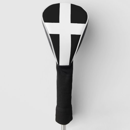 St. Piran vlag/vlag van Cornwall Golfheadcover (Voorkant)