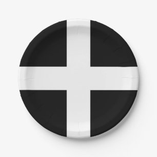 St. Piran vlag/vlag van Cornwall Papieren Bordje