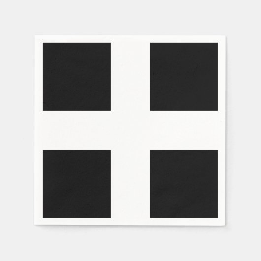 St. Piran vlag/vlag van Cornwall Servetten (Voorkant)