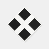 St. Piran vlag/vlag van Cornwall Servetten (Hoek)