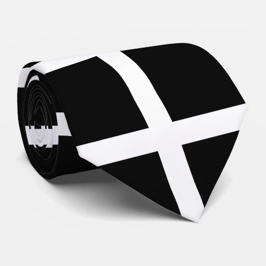 St. Piran vlag/vlag van Cornwall Stropdas (Opgerold)
