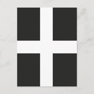 St. Pirans vlag Cornwall Kernow Briefkaart