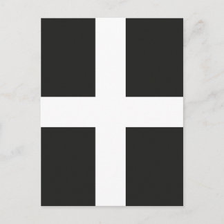 St. Pirans vlag Cornwall Kernow Briefkaart