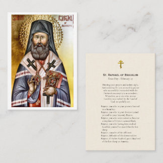 St. Rafaël van Brooklyn Orthodox Prayer Kaart Plaatskaartje