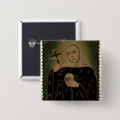 St. Rita de Casia Vierkante Button 5,1 Cm (Voorkant /achterkant)