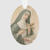 St. Rita van Cascia (M 015) Ovaal Acryl Ornament (voorkant)