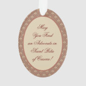 St. Rita van Cascia (M 015) Ovaal Acryl Ornament (achterkant)