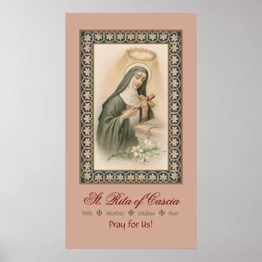 St. Rita van Cascia (M 015) Poster (Voorkant)