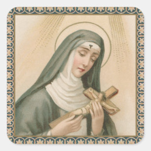 St. Rita van Cascia (M 015) Vierkante Sticker