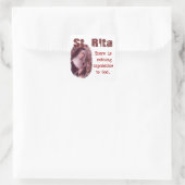 St. Rita Vierkante Sticker (Tas)